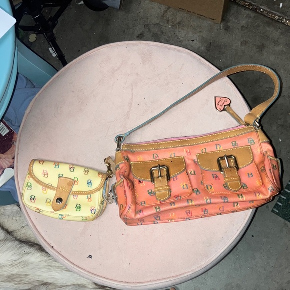 Dooney & Bourke Handbags - Dooney & Bourke Orange and Yellow Shoulder Bag Set